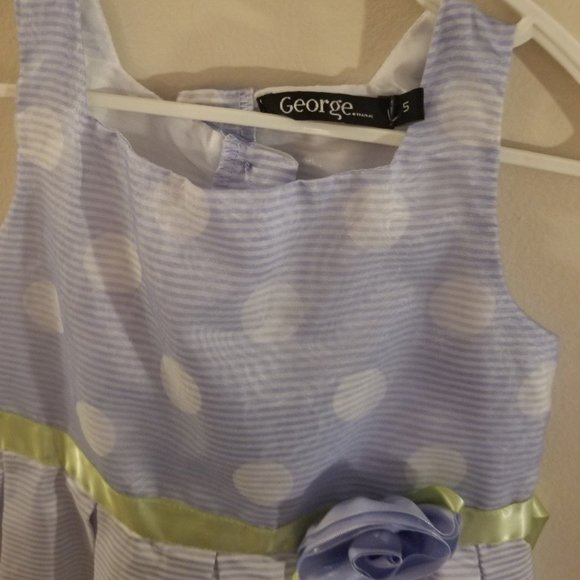 George child girl's purple polka dot dress Size 5 - Picture 3 of 4